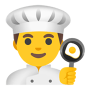 Emoji 👨‍🍳 Cuoco su Google Android 12.0.