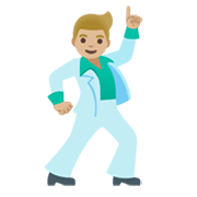 🕺🏼 Emoji Hombre Bailando: Tono De Piel Claro Medio en Google Android 12.0.