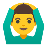 🙆‍♂️ Emoji Hombre Haciendo El Gesto De «de Acuerdo» en Google Android 12.0.