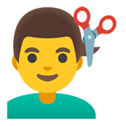 💇‍♂️ Emoji Homem Cortando O Cabelo na Google Android 12.0.