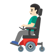 👨🏻‍🦼 Emoji Homem Em Cadeira De Rodas Motorizada: Pele Clara na Google Android 12.0.