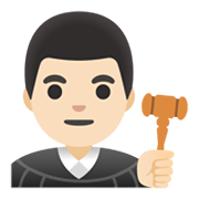 Emoji 👨🏻‍⚖️ Giudice Uomo: Carnagione Chiara su Google Android 12.0.