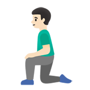 🧎🏻‍♂️ Emoji Hombre De Rodillas: Tono De Piel Claro en Google Android 12.0.