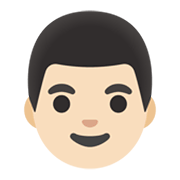 Émoji 👨🏻 Homme : Peau Claire sur Google Android 12.0.