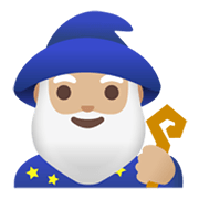 🧙🏼‍♂️ Emoji Homem Mago: Pele Morena Clara na Google Android 12.0.