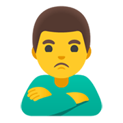 Emoji 🙎‍♂️ Uomo Imbronciato su Google Android 12.0.
