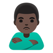 🙎🏿‍♂️ Emoji Homem Fazendo Bico: Pele Escura na Google Android 12.0.
