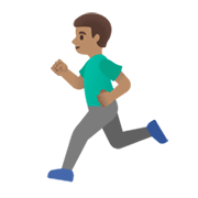 🏃🏽‍♂️ Emoji laufender Mann: mittlere Hautfarbe Google Android 12.0.