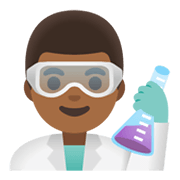 👨🏾‍🔬 Emoji Wissenschaftler: mitteldunkle Hautfarbe Google Android 12.0.