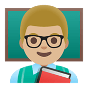 Emoji 👨🏼‍🏫 Professore: Carnagione Abbastanza Chiara su Google Android 12.0.