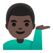 Emoji 💁🏿‍♂️ Uomo Con Suggerimento: Carnagione Scura su Google Android 12.0.
