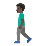 🚶🏿‍♂️ Emoji Homem Andando: Pele Escura na Google Android 12.0.