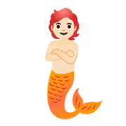 🧜🏻 Emoji Persona Sirena: Tono De Piel Claro en Google Android 12.0.