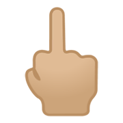 🖕🏼 Emoji Mittelfinger: mittelhelle Hautfarbe Google Android 12.0.