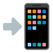 Emoji 📲 Telefono Cellulare Con Freccia su Google Android 12.0.