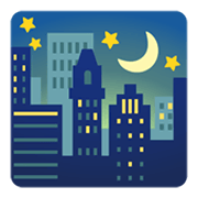 Emoji 🌃 Notte Stellata su Google Android 12.0.