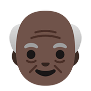 Émoji 👴🏿 Homme âgé : Peau Foncée sur Google Android 12.0.
