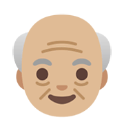 Émoji 👴🏼 Homme âgé : Peau Moyennement Claire sur Google Android 12.0.