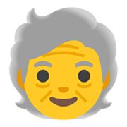 🧓 Emoji Persona Adulta Madura en Google Android 12.0.