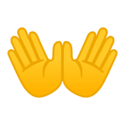 👐 Emoji Mãos Abertas na Google Android 12.0.