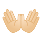 👐🏻 Emoji Mãos Abertas: Pele Clara na Google Android 12.0.