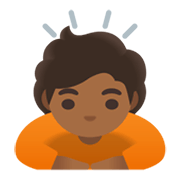 Emoji 🙇🏾 Persona Che Fa Un Inchino Profondo: Carnagione Abbastanza Scura su Google Android 12.0.