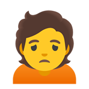 🙍 Emoji Persona Frunciendo El Ceño en Google Android 12.0.