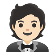 Emoji 🤵🏻 Persona In Smoking: Carnagione Chiara su Google Android 12.0.