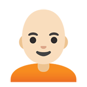 🧑🏻‍🦲 Emoji Erwachsener: helle Hautfarbe, Glatze Google Android 12.0.