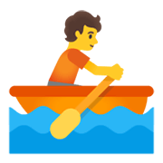 Emoji 🚣 Persona In Barca A Remi su Google Android 12.0.