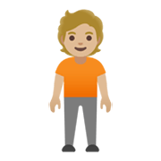 Emoji 🧍🏼 Persona In Piedi: Carnagione Abbastanza Chiara su Google Android 12.0.