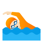🏊🏻 Emoji Persona Nadando: Tono De Piel Claro en Google Android 12.0.