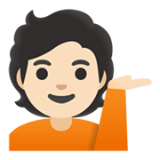 Emoji 💁🏻 Persona Al Punto Informazioni: Carnagione Chiara su Google Android 12.0.