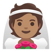 Émoji 👰🏽 Personne Mariée Avec Voile : Peau Légèrement Mate sur Google Android 12.0.