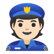 Émoji 👮🏻 Officier De Police : Peau Claire sur Google Android 12.0.