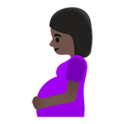 Emoji 🤰🏿 Donna Incinta: Carnagione Scura su Google Android 12.0.