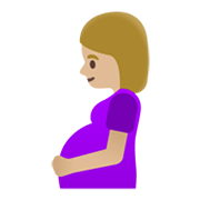 🤰🏼 Emoji schwangere Frau: mittelhelle Hautfarbe Google Android 12.0.