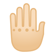 Emoji 🤚🏻 Dorso Mano Alzata: Carnagione Chiara su Google Android 12.0.