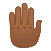 Emoji 🤚🏾 Dorso Mano Alzata: Carnagione Abbastanza Scura su Google Android 12.0.
