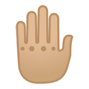🤚🏼 Emoji erhobene Hand von hinten: mittelhelle Hautfarbe Google Android 12.0.