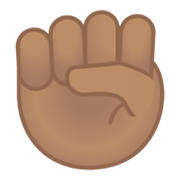 ✊🏽 Emoji erhobene Faust: mittlere Hautfarbe Google Android 12.0.