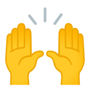 Émoji 🙌 Mains Levées sur Google Android 12.0.