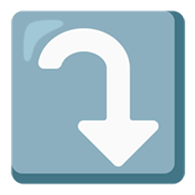 Emoji ⤵️ Freccia Curva In Basso su Google Android 12.0.