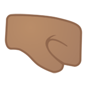 Emoji 🤜🏽 Pugno A Destra: Carnagione Olivastra su Google Android 12.0.