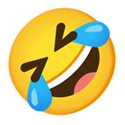 Emoji 🤣 Ridere A Crepapelle su Google Android 12.0.