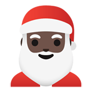 Émoji 🎅🏿 Père Noël : Peau Foncée sur Google Android 12.0.