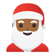 🎅🏾 Emoji Weihnachtsmann: mitteldunkle Hautfarbe Google Android 12.0.