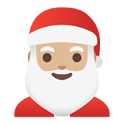🎅🏼 Emoji Papai Noel: Pele Morena Clara na Google Android 12.0.
