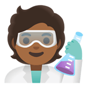 🧑🏾‍🔬 Emoji Wissenschaftler(in): mitteldunkle Hautfarbe Google Android 12.0.
