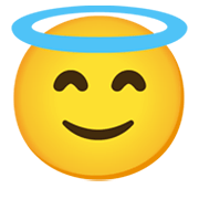 😇 Emoji lächelndes Gesicht mit Heiligenschein Google Android 12.0.